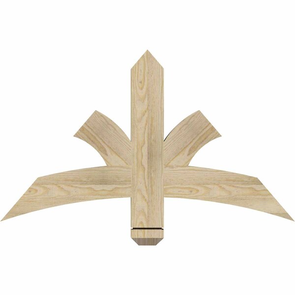 Ekena Millwork Davenport Rough Sawn Timber Gable Bracket, Douglas Fir, 36"W x 21"H x 2"D x 4"F, 14/12 Pitch GBW036X21X0204DAV00RDF - main